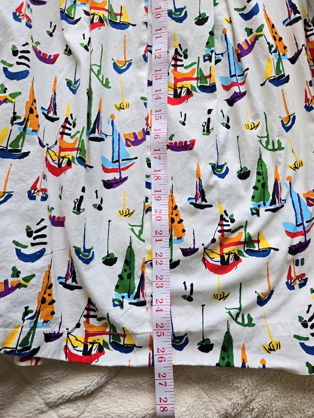 Rare Anthropologie Peony Smooth Sailing Midi Skirt Size 4 Cotton Women's - Picture 10 of 11